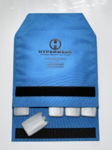 weight vest plates that hold half pound weights and flex from Hyperwear