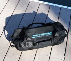 Hyperwear small sandbag system workout sandbags pictured outdoors